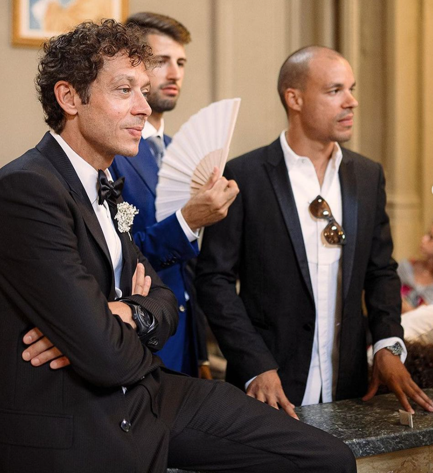 Valentino Rossi attended Luca Marini’s wedding photos then got back on a bike